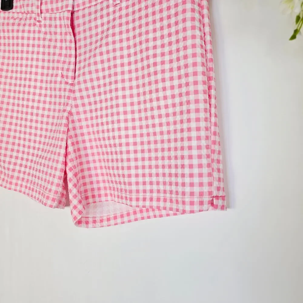 Pro Tour Pink Gingham Shorts Size 8 Golf Coolplay Preppy Coastal Feminine Barbie